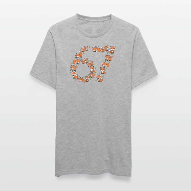 Fox Ring Pattern 67 Meme Unisex Polycotton T-Shirt