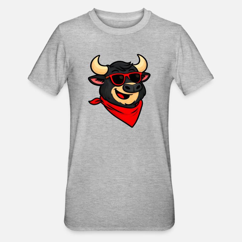 Feria taurus humour - Unisex Polycotton T-Shirt - heather grey