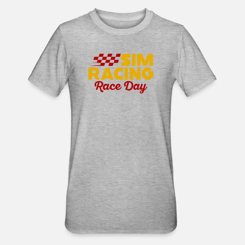 Journée de course de simulation - T-shirt polycoton Unisexe - gris chiné