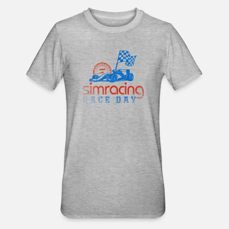 Journée de course de simulation - T-shirt polycoton Unisexe - gris chiné
