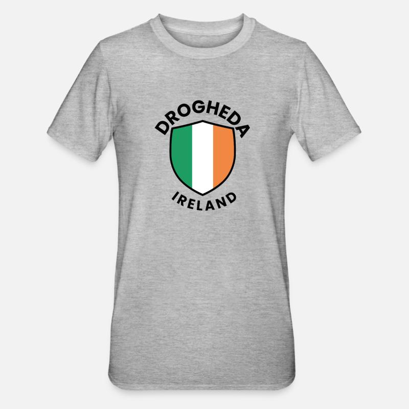 Bouclier d’Irlande de Drogheda - T-shirt polycoton Unisexe - gris chiné