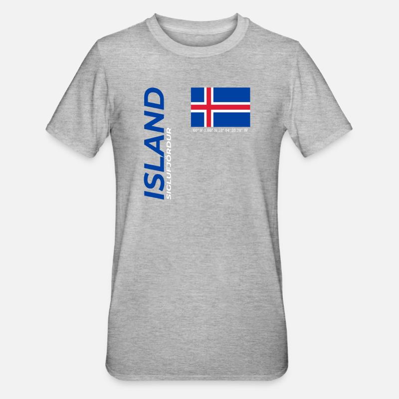 Siglufjördur - T-shirt polycoton Unisexe - gris chiné