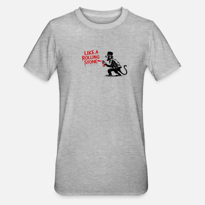 Comme un singe de Rolling Stone - T-shirt polycoton Unisexe - gris chiné