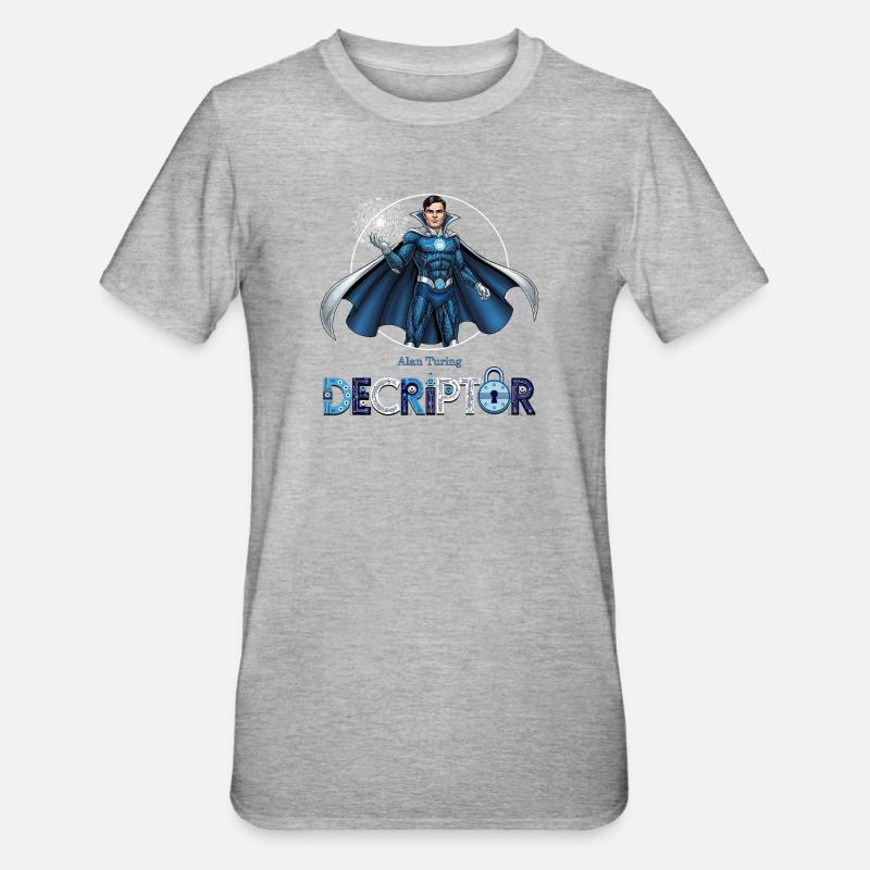 Hero Coder Decryptor - Unisex Polycotton T-Shirt - heather grey