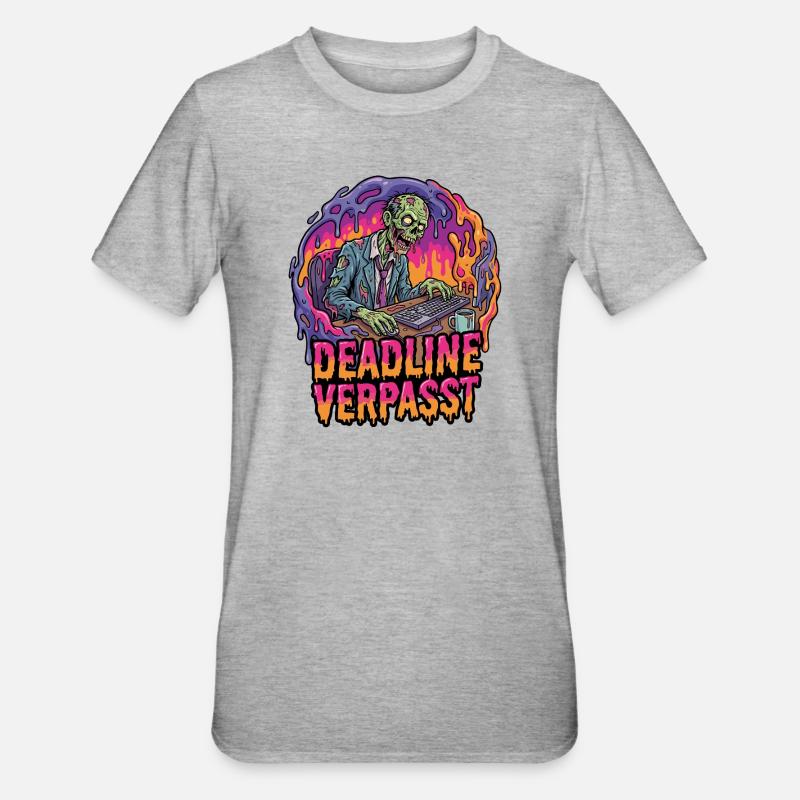 Deadline a manqué Zombie sur PC - T-shirt polycoton Unisexe - gris chiné