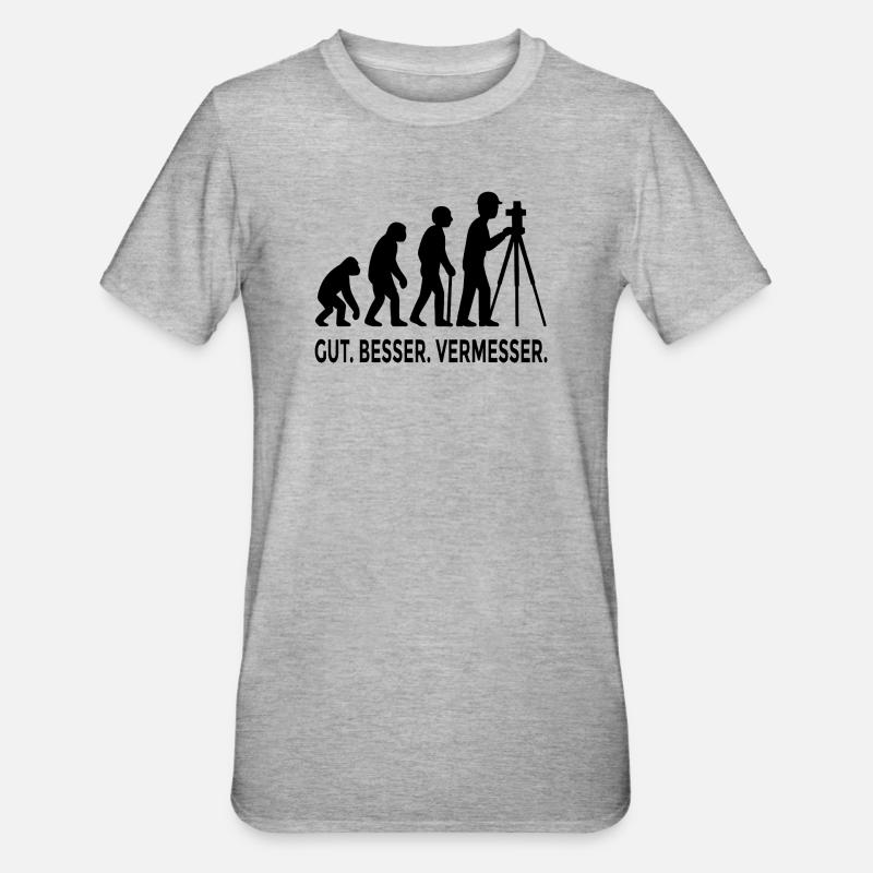Good Better Surveyor Evolution - Unisex Polycotton T-Shirt - heather grey
