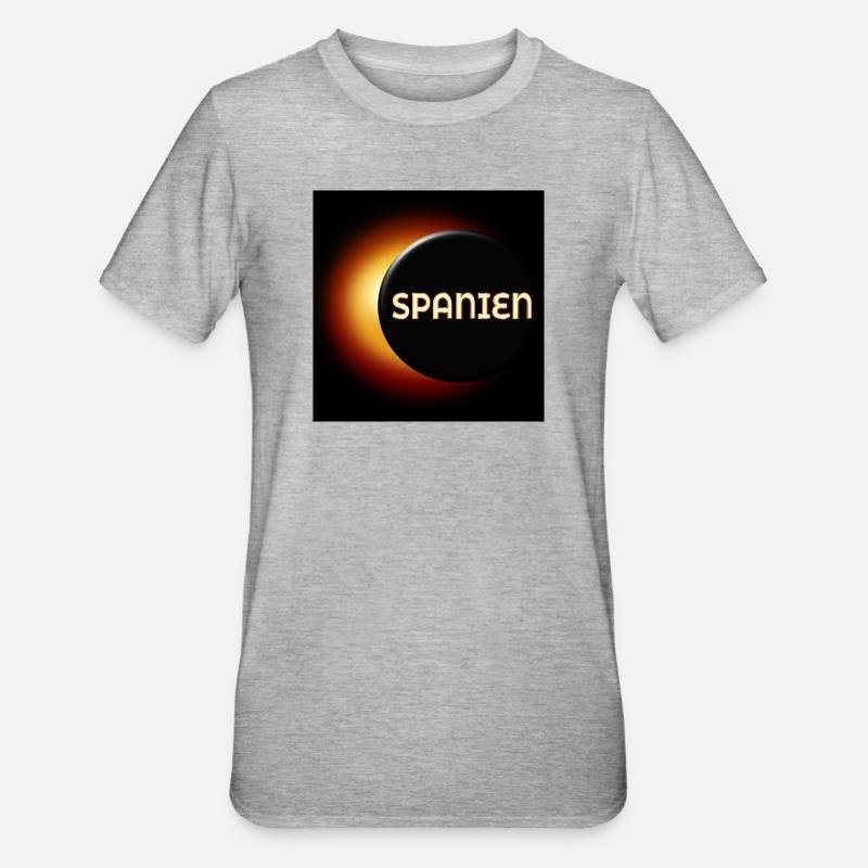 Total Solar Eclipse Spain 2026 - Unisex Polycotton T-Shirt - heather grey