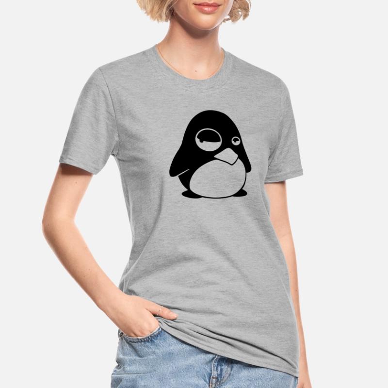 Grumpy Tux – Drôle de Penguin Linux pour les geeks T-shirt polycoton Unisexe
