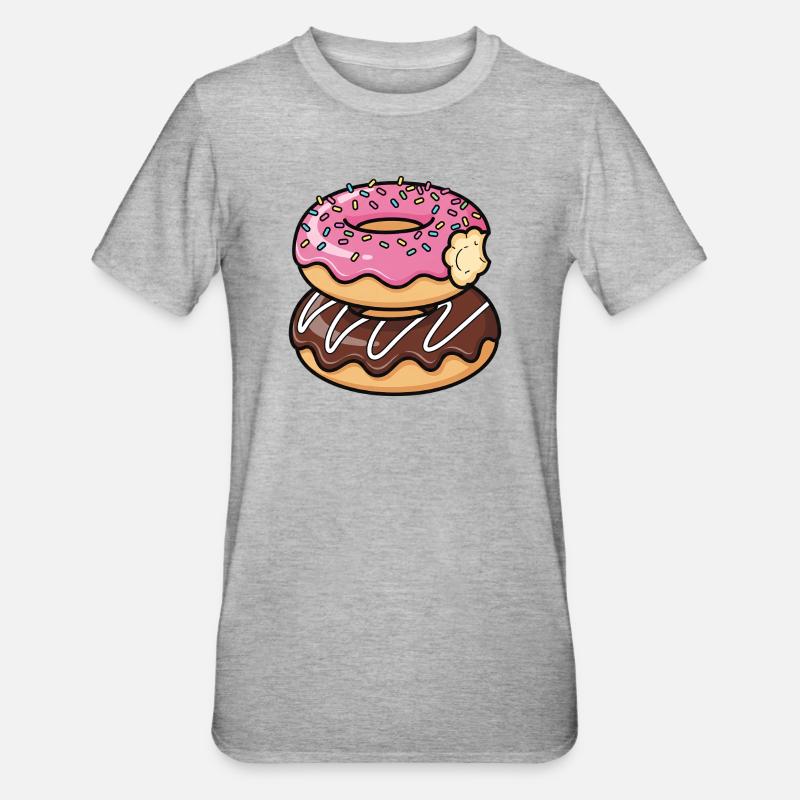 Sweet Stack Donuts Pop Art - T-shirt polycoton Unisexe - gris chiné