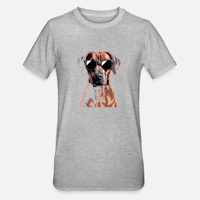 Rhodésian Ridgeback - T-shirt polycoton Unisexe - gris chiné