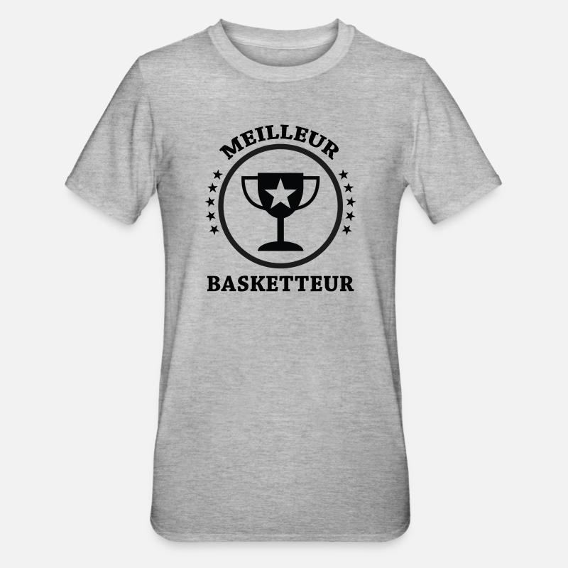 Meilleur Basketteur - T-shirt polycoton Unisexe - gris chiné