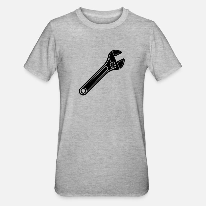Clé à molette réglable - T-shirt polycoton Unisexe - gris chiné