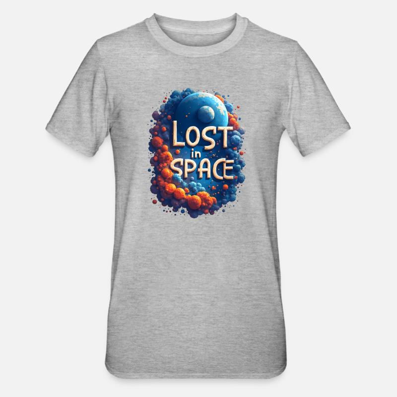 Perdu dans l’espace - T-shirt polycoton Unisexe - gris chiné