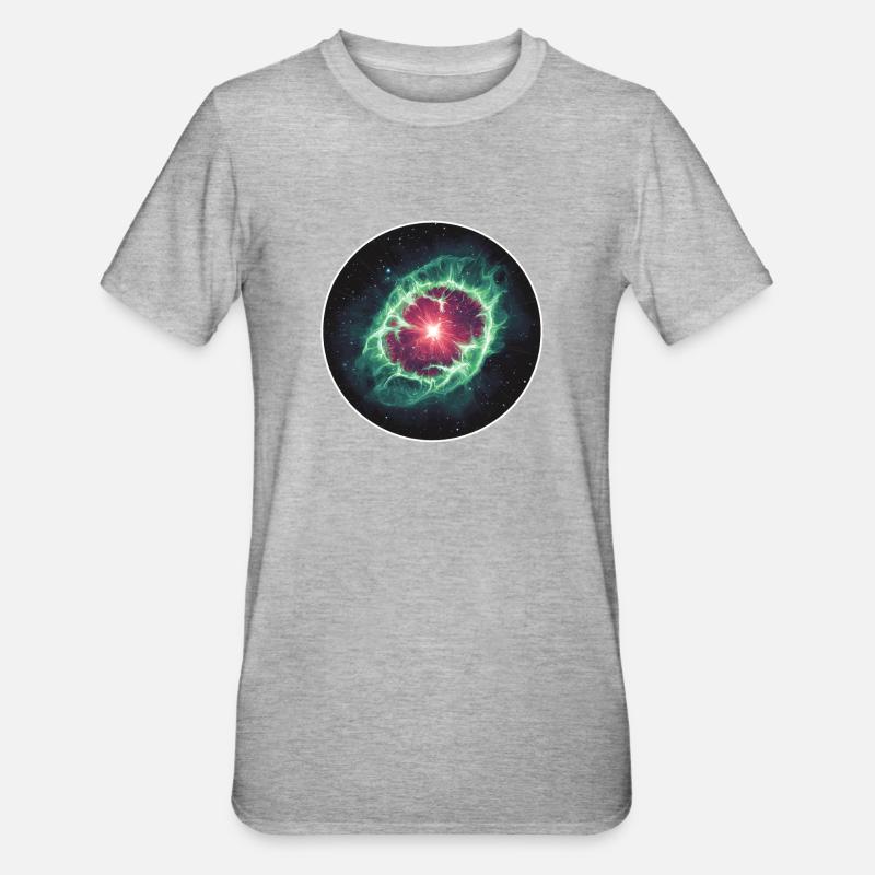 Astronomy Space Planetary Nebula Shell - Unisex Polycotton T-Shirt - heather grey
