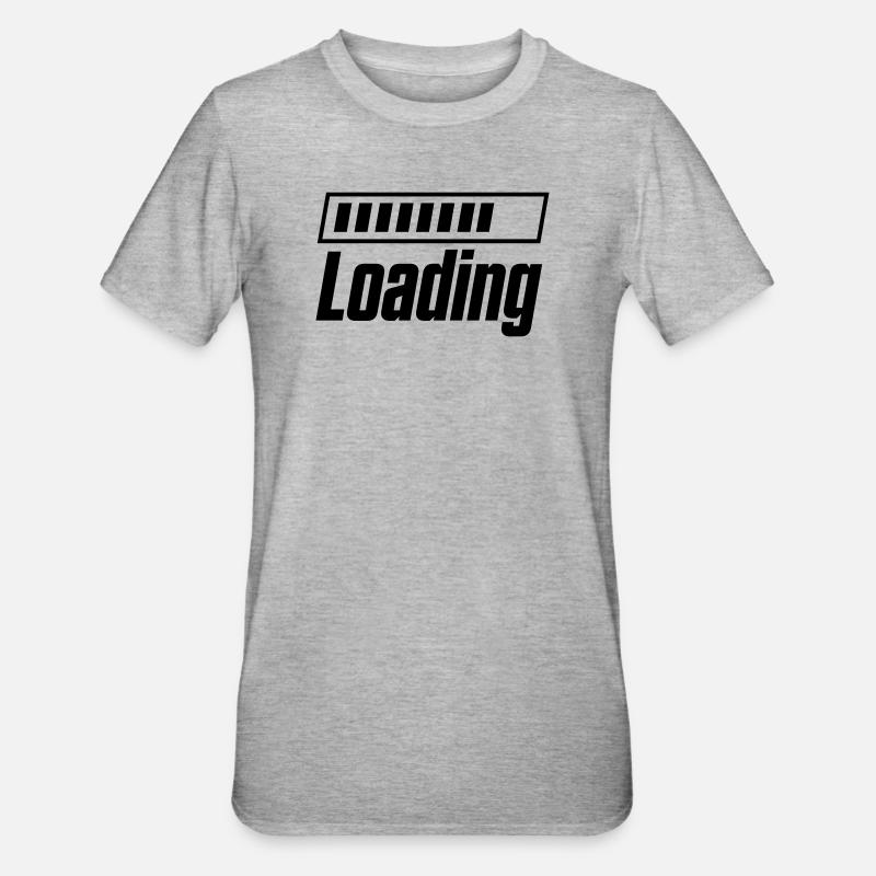Loading Loading Bar - Unisex Polycotton T-Shirt - heather grey