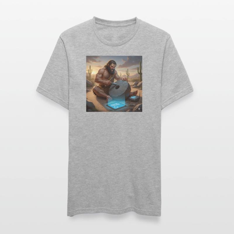 Caveman Tech Support - The First Tutorial Unisex Polycotton T-Shirt