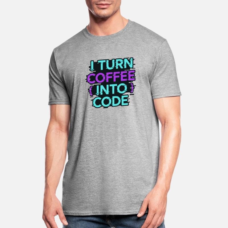 Je transforme le café en code T-shirt polycoton Unisexe