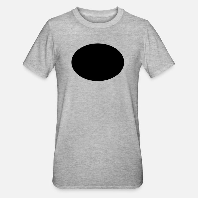 Ellipse oder Oval - Unisex Polycotton T-Shirt - Grau meliert