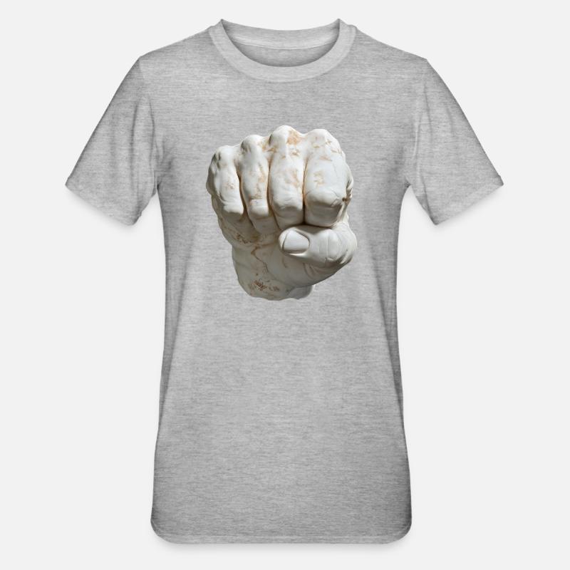 Feste Faust Marmorlook - Unisex Polycotton T-Shirt - Grau meliert