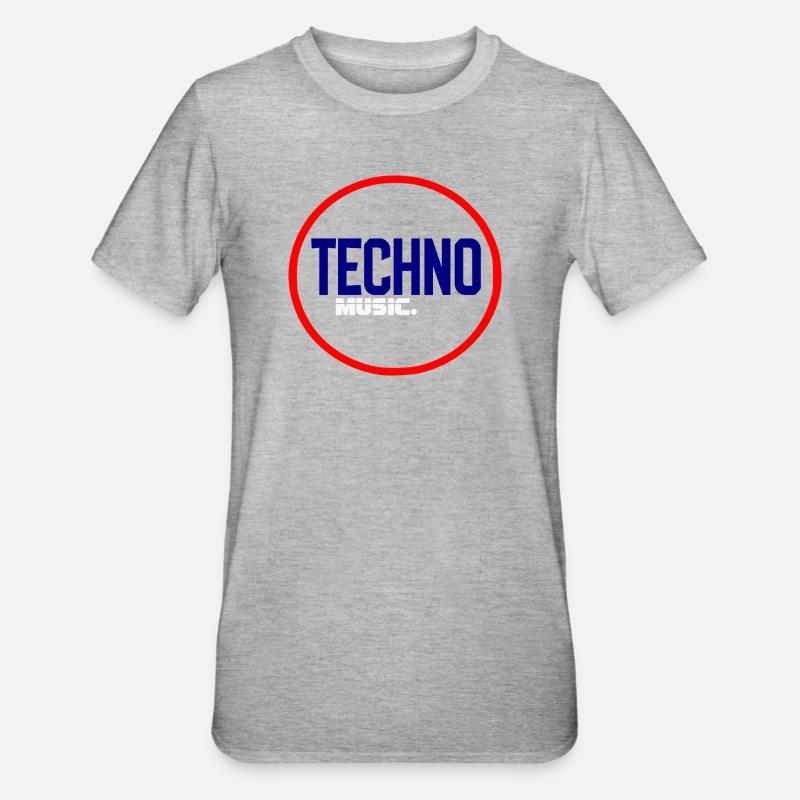 Techno Pulse Circle Logo - T-shirt polycoton Unisexe - gris chiné