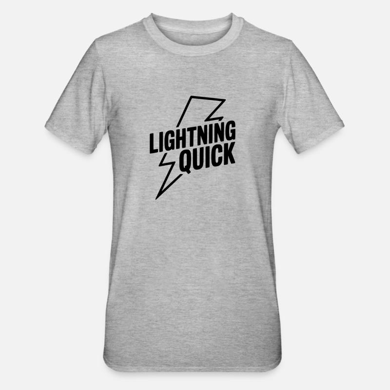 Lightning Quick - Unisex Polycotton T-Shirt - heather grey