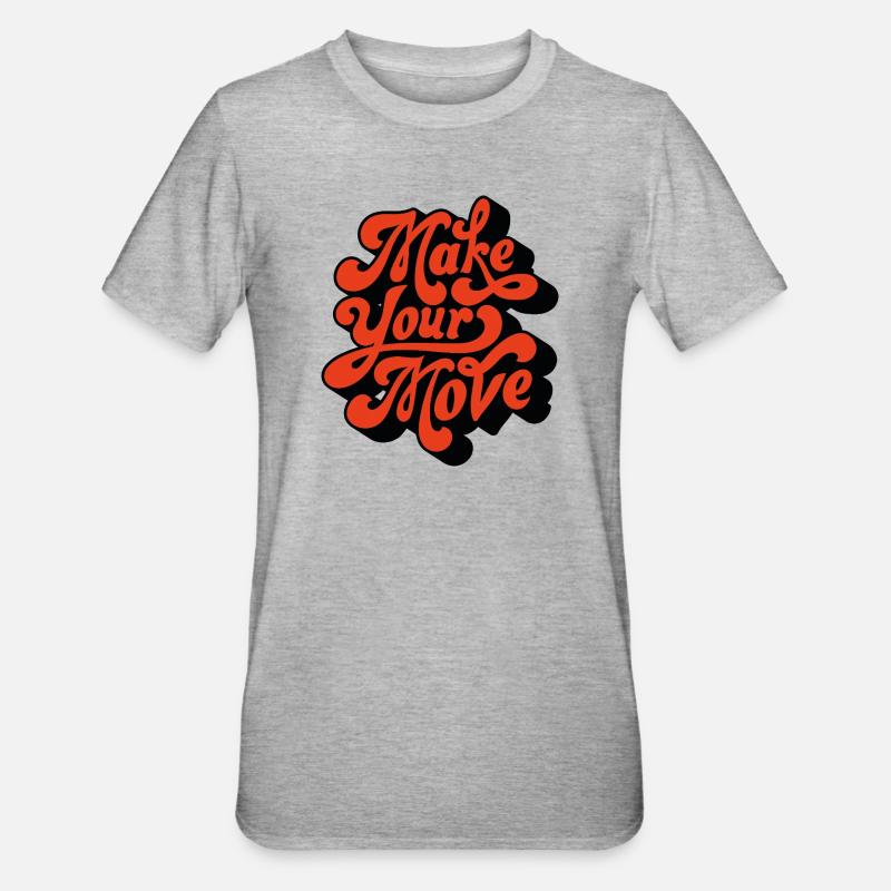 Script rétro de Faire ton Coup - T-shirt polycoton Unisexe - gris chiné