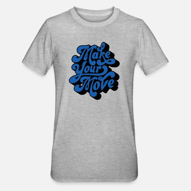 Make Your Move – Retro Style - Unisex Polycotton T-Shirt - heather grey