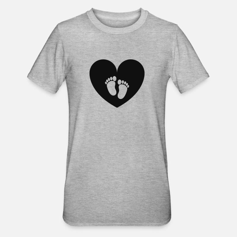 Empreinte de bébé - T-shirt polycoton Unisexe - gris chiné