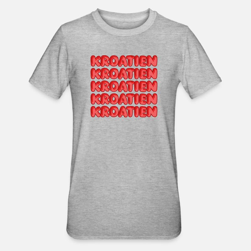 Gift for Croatia - Unisex Polycotton T-Shirt - heather grey