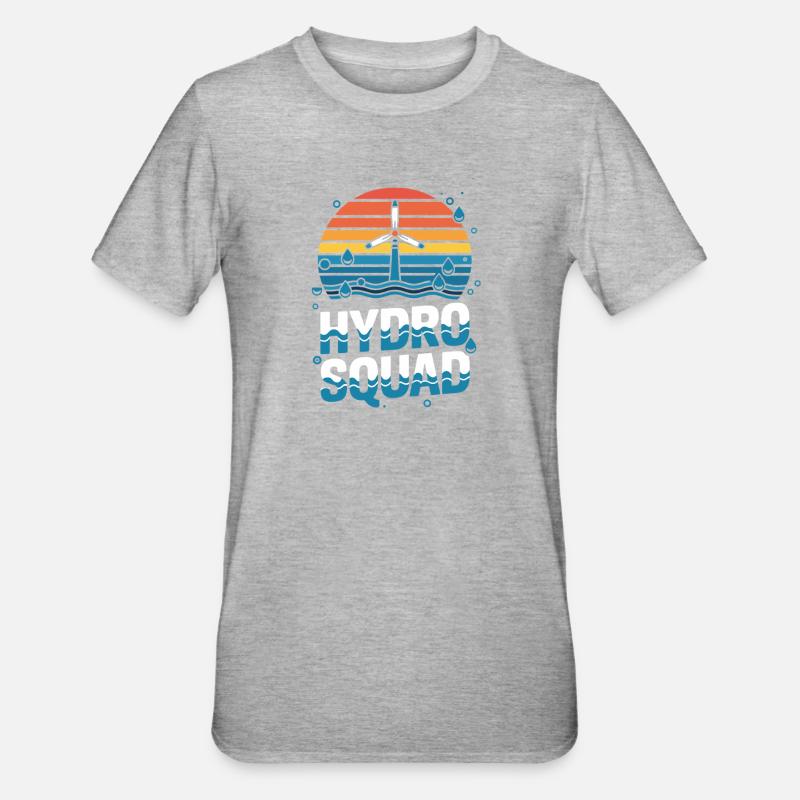 Équipe hydroélectrique Hydro Squad Énergie renouvelable - T-shirt polycoton Unisexe - gris chiné