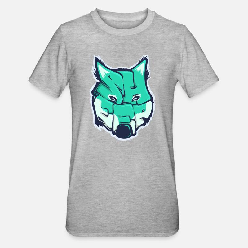 Wolf-Sheep, a drawn word - Unisex Polycotton T-Shirt - heather grey
