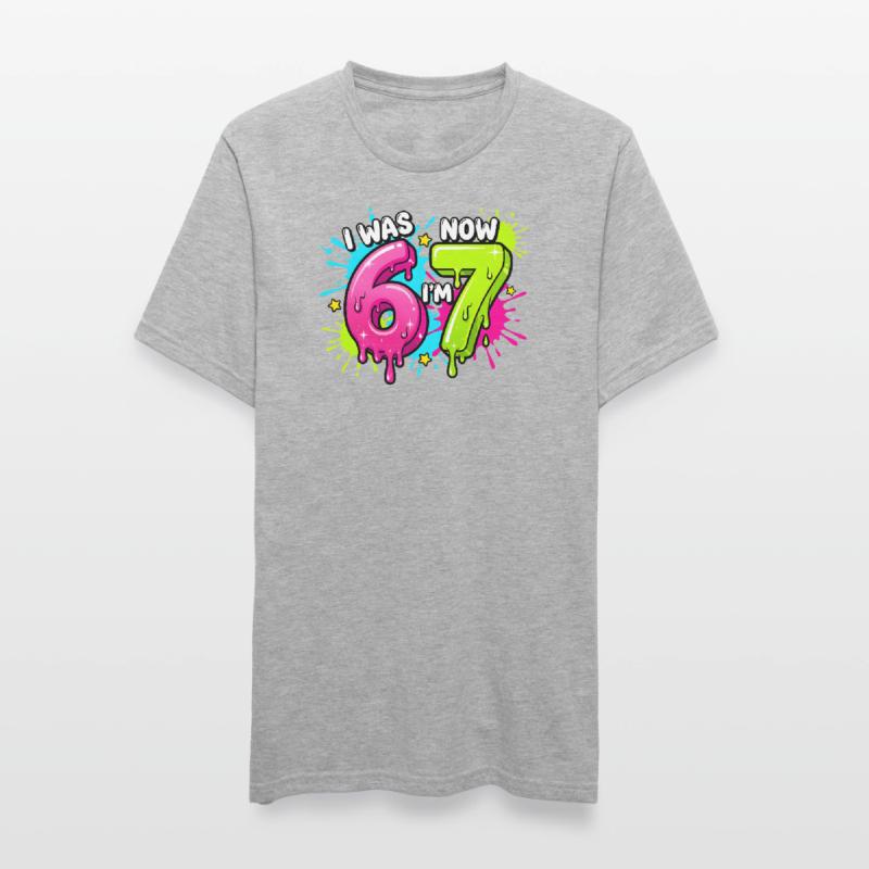 J’avais 6 ans, maintenant j’ai 7 ans et j’ai un design d’âge de 7 ans T-shirt polycoton Unisexe