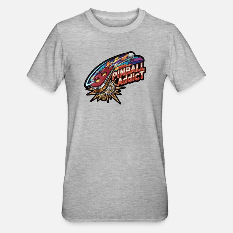 Flipper-Süchtiger Neon-Explosion - Unisex Polycotton T-Shirt - Grau meliert