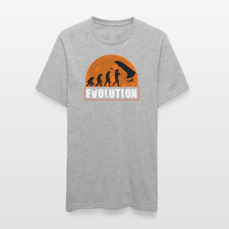 Évolution du design au coucher de soleil de pilote de deltaplane T-shirt polycoton Unisexe