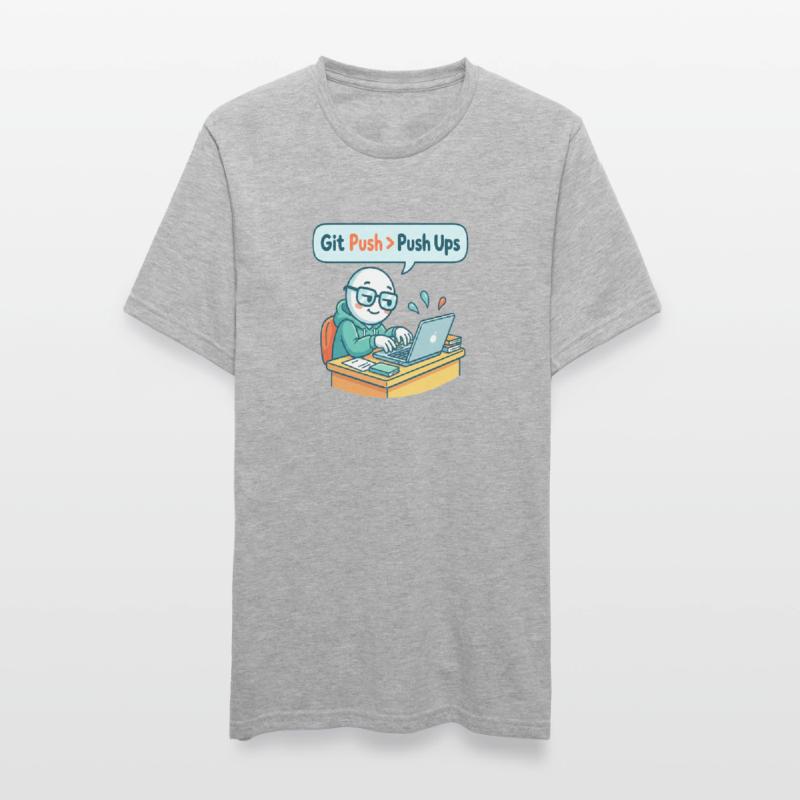 Git Push > Push Ups Unisex Polycotton T-Shirt