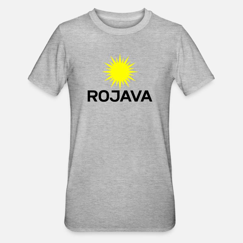 Rojava - Unisex Polycotton T-Shirt - heather grey