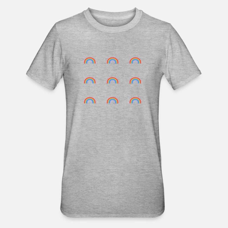 Rainbow Pattern - Unisex Polycotton T-Shirt - heather grey
