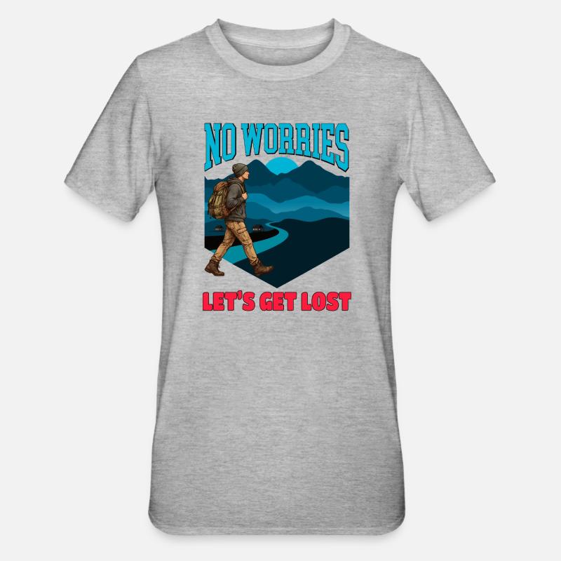 Pas de souci, on se perd - T-shirt polycoton Unisexe - gris chiné