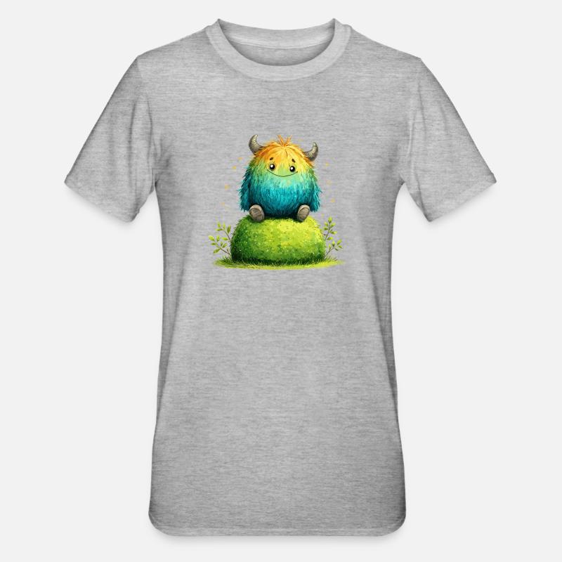 Rainbow Cuddly Morpe Meadow Joy - Unisex Polycotton T-Shirt - heather grey