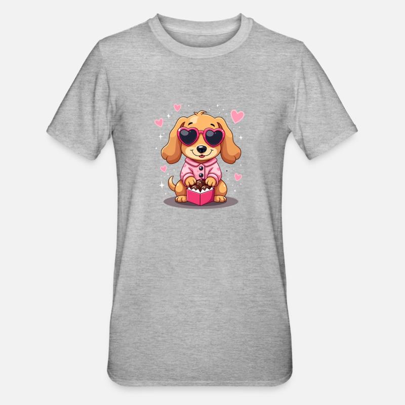 Dackel teckel teckel tekel - T-shirt polycoton Unisexe - gris chiné