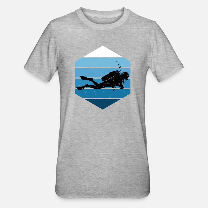 Concentration pure de plongée - T-shirt polycoton Unisexe - gris chiné