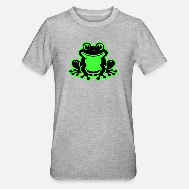 Toad Comic Frog - Unisex Polycotton T-Shirt - heather grey