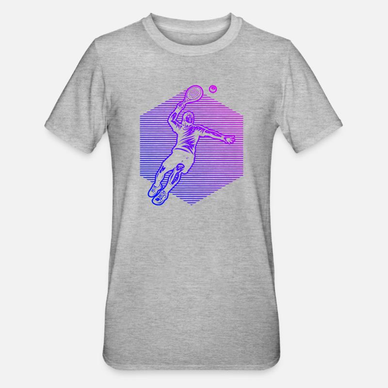 Conception du Padel Power Padel - T-shirt polycoton Unisexe - gris chiné