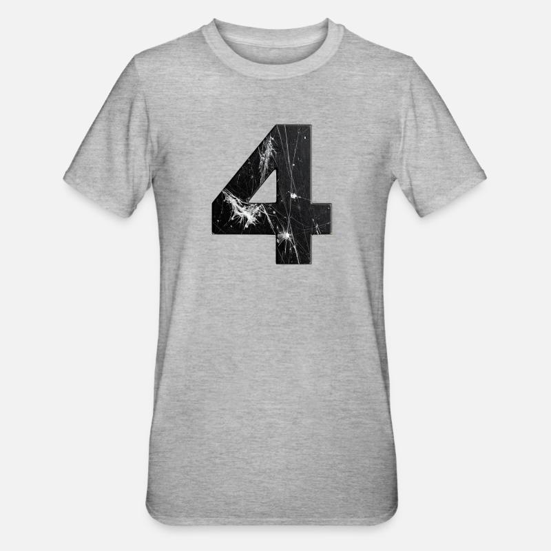 Black four-scratch pattern - Unisex Polycotton T-Shirt - heather grey