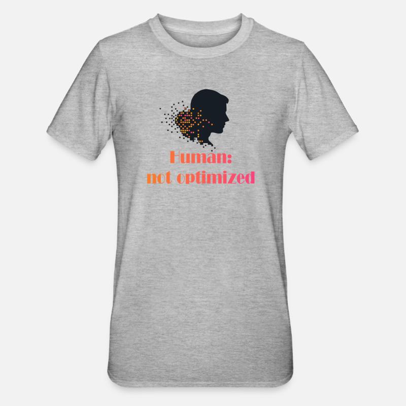 Nicht optimiert - Unisex Polycotton T-Shirt - Grau meliert