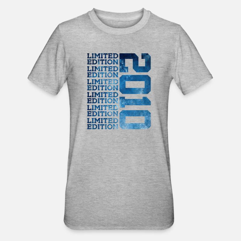 BEGRÄNSAD UPLAGE 2010 16 ÅR 16 ÅR 16-ÅRSDAG - Polycotton-T-shirt unisex - gråmelerad