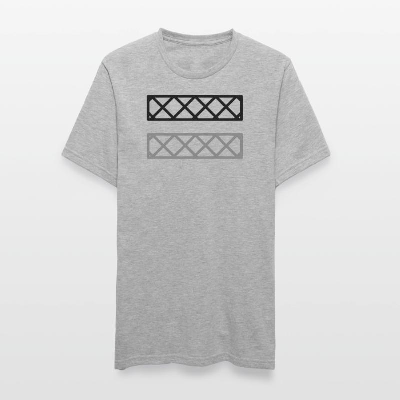 Fence Grid Pattern Frame Unisex Polycotton T-Shirt