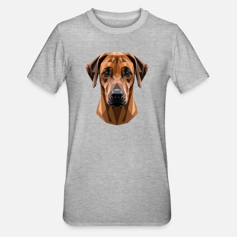 Rhodesian Ridgeback Jagthund Pride Ridgeback - Unisex polycotton T-shirt - grå meleret