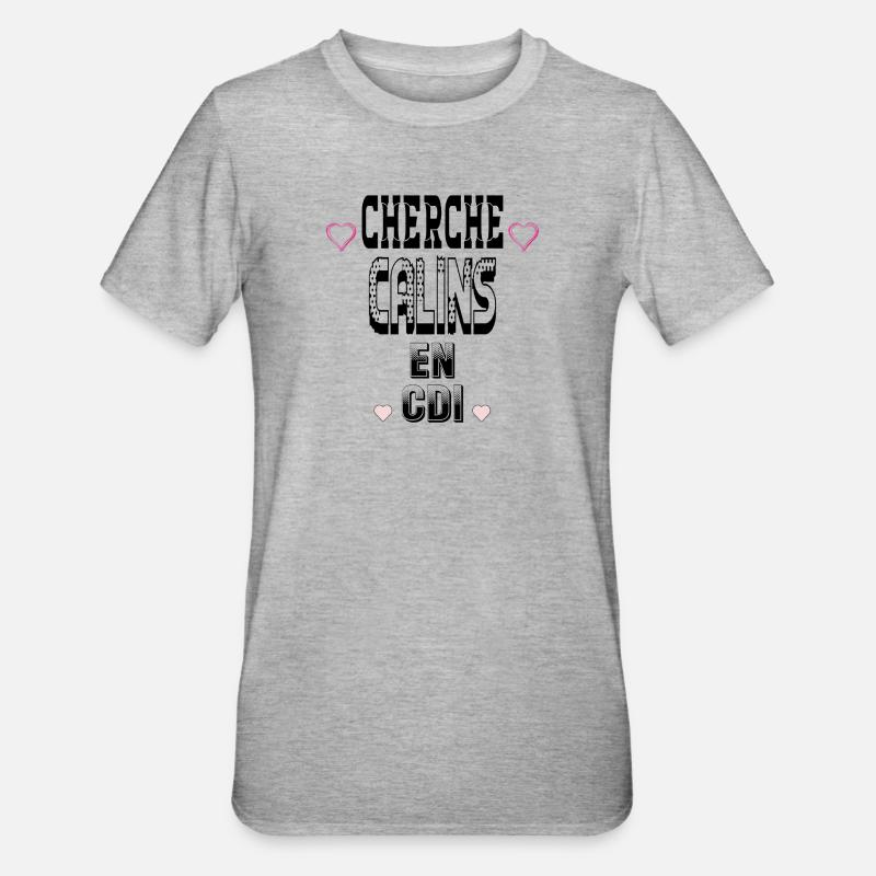 Looking for Cuddles on a permanent contract - Unisex Polycotton T-Shirt - heather grey