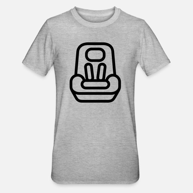 siège auto bébé - T-shirt polycoton Unisexe - gris chiné